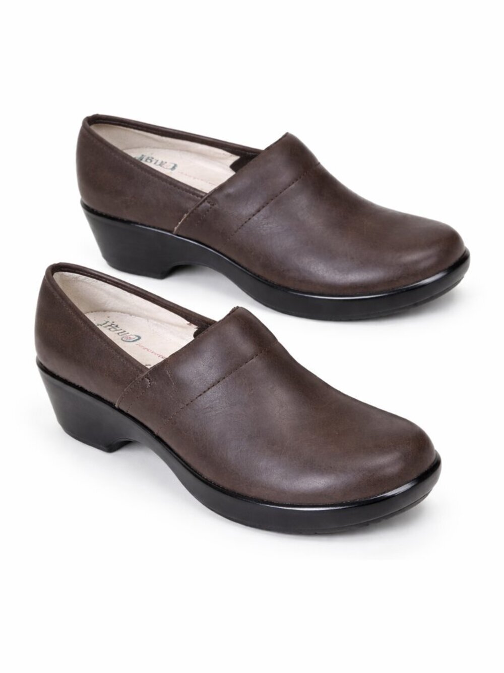 JBU by Jambu Women’s Clogs Slip-On Shoes Brown Leather Comfort Size 8.5